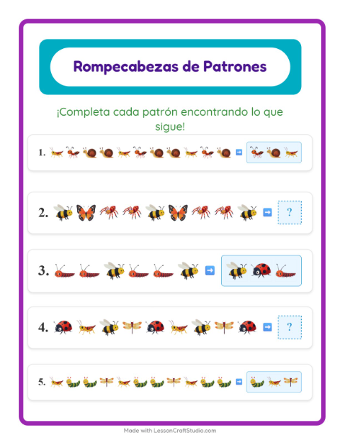 Patrones con Insectos y bichos