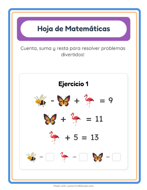 Operaciones con Cosas que vuelan