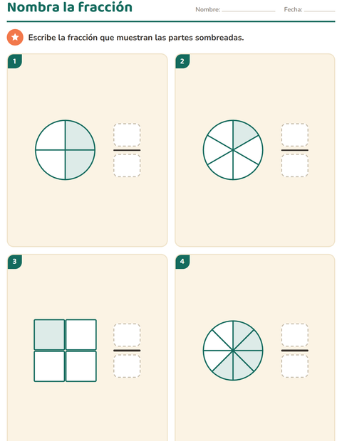 Fracciones para tercer grado — 4
