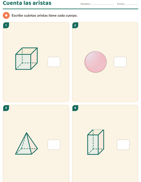 Vista previa de la hoja de Geometría para grado 2