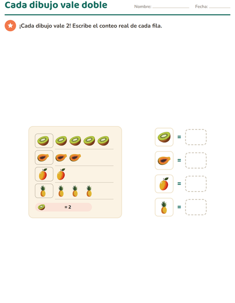 Gráficas de barras y pictogramas con escala para segundo grado — 4