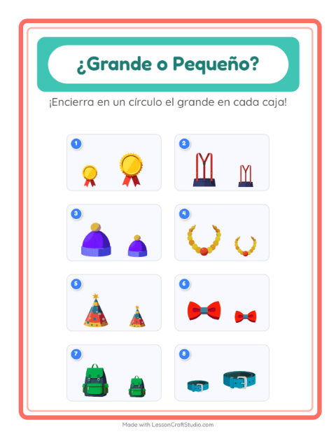 Cuál es más grande — Accesorios