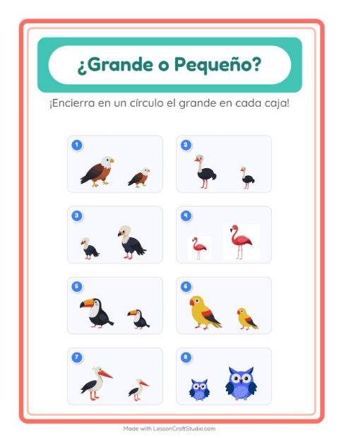 Cuál es más grande — Aves