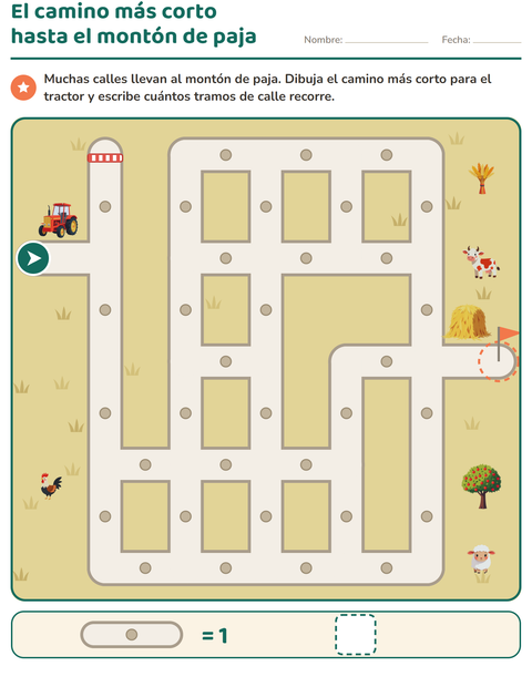 Vista previa de la hoja de Juegos de laberinto para grado 1
