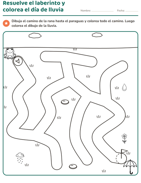 Vista previa de la hoja de Juegos de laberinto para jardín infantil
