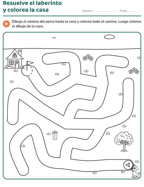 Vista previa de la hoja de Juegos de laberinto para jardín infantil