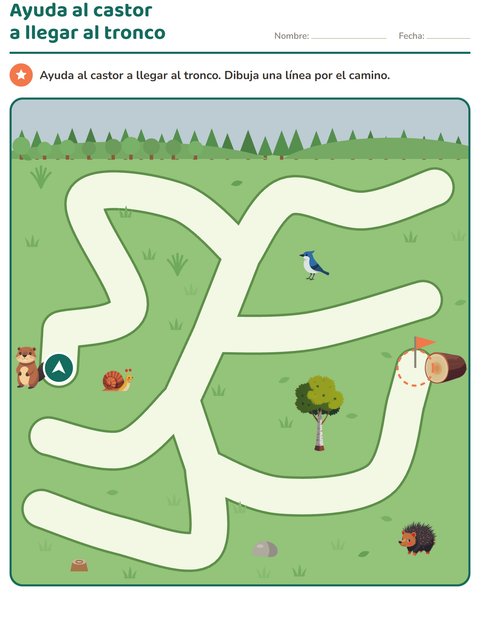 Vista previa de la hoja de Juegos de laberinto para jardín infantil