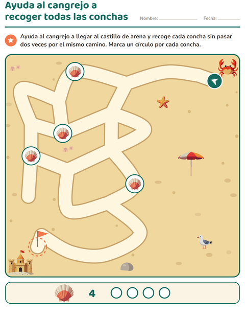 Vista previa de la hoja de Juegos de laberinto para grado 1