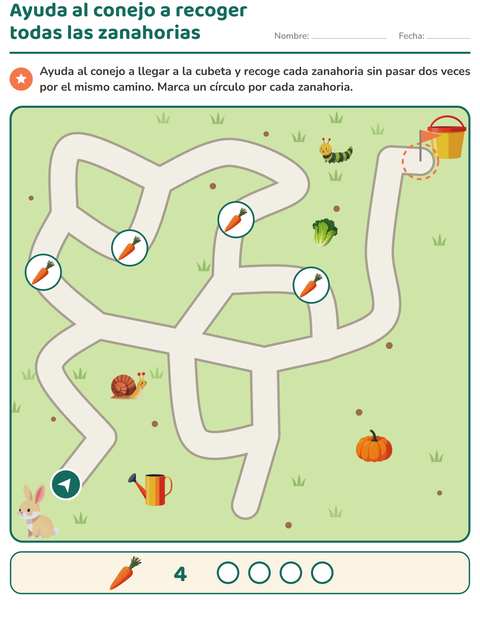 Vista previa de Recoge todas las zanahorias: ayuda al conejo en la huerta