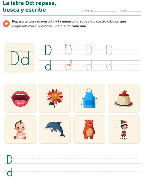 Vista previa de la hoja de La letra de la semana para jardín infantil
