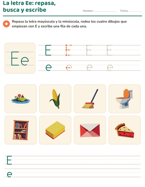 Vista previa de la hoja de La letra de la semana para jardín infantil