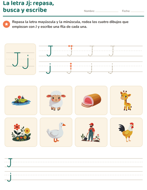 Vista previa de la hoja de La letra de la semana para jardín infantil