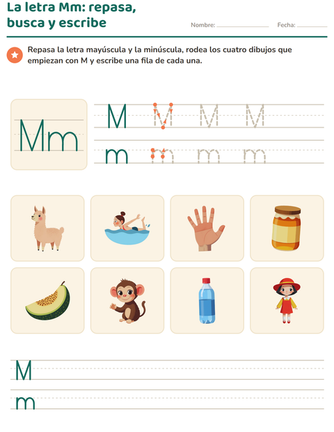Vista previa de la hoja de La letra de la semana para jardín infantil