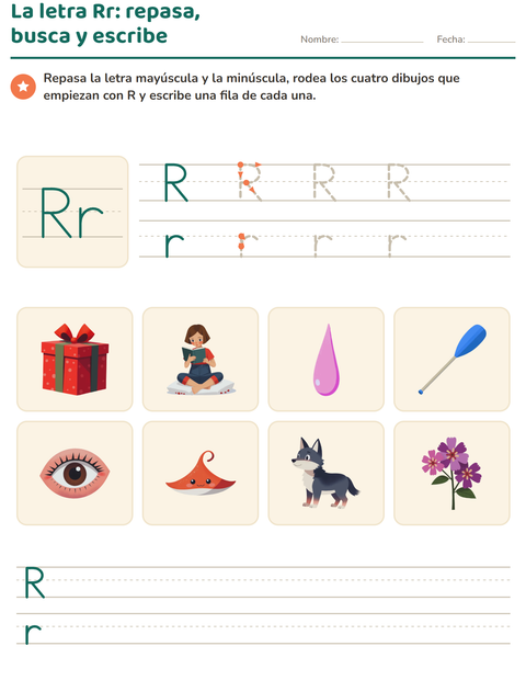 Vista previa de la hoja de La letra de la semana para jardín infantil