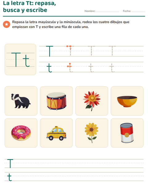Vista previa de la hoja de La letra de la semana para jardín infantil