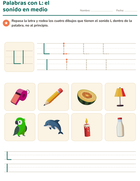 Vista previa de la hoja de La letra de la semana para jardín infantil