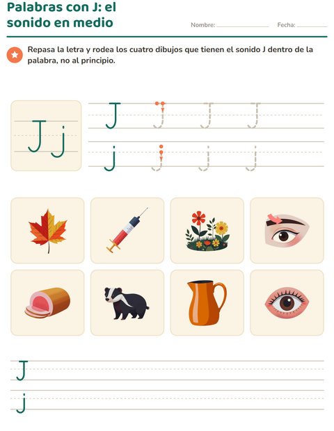 Vista previa de la hoja de La letra de la semana para jardín infantil