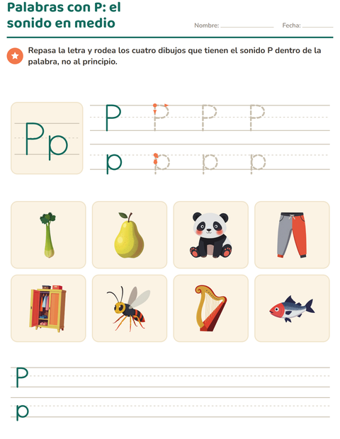 Vista previa de la hoja de La letra de la semana para jardín infantil