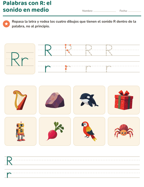 Vista previa de la hoja de La letra de la semana para jardín infantil