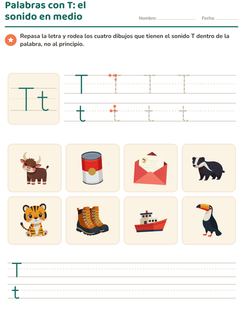 Vista previa de la hoja de La letra de la semana para jardín infantil