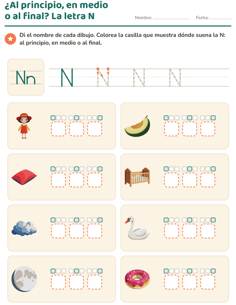 Vista previa de la hoja de La letra de la semana para jardín infantil