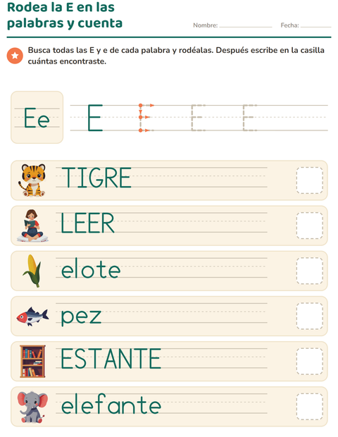 Vista previa de la hoja de La letra de la semana para jardín infantil
