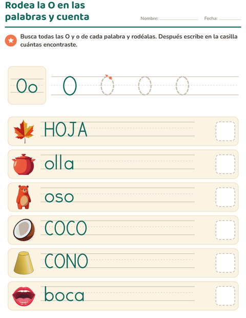 Vista previa de la hoja de La letra de la semana para jardín infantil