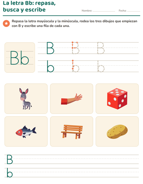 Vista previa de la hoja de La letra de la semana para jardín infantil