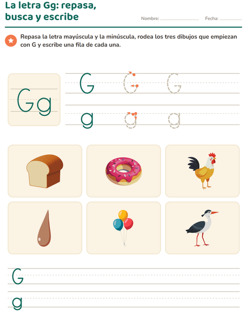 Vista previa de la hoja de La letra de la semana para jardín infantil