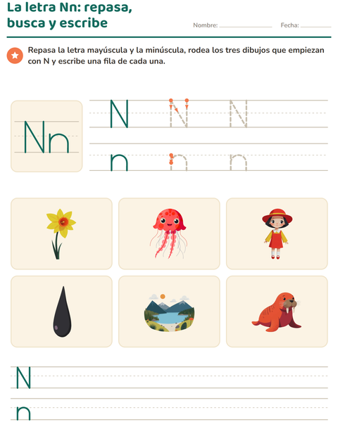 Vista previa de la hoja de La letra de la semana para jardín infantil