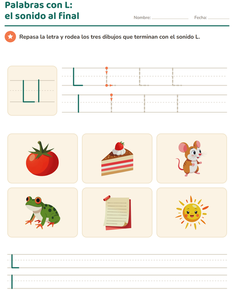 Vista previa de la hoja de La letra de la semana para jardín infantil