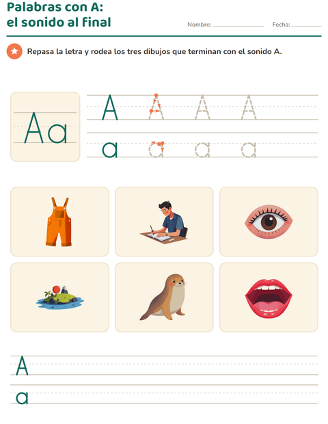Vista previa de la hoja de La letra de la semana para jardín infantil