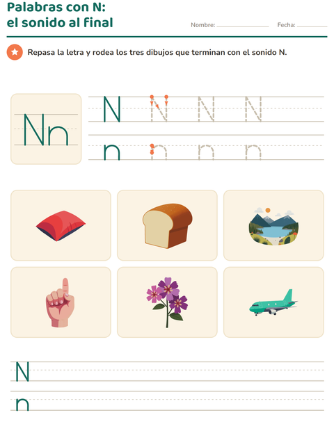 Vista previa de la hoja de La letra de la semana para jardín infantil