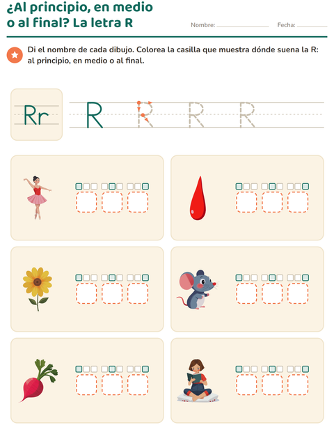 Vista previa de la hoja de La letra de la semana para jardín infantil