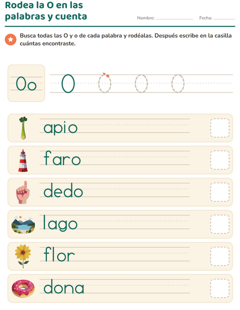 Vista previa de la hoja de La letra de la semana para jardín infantil