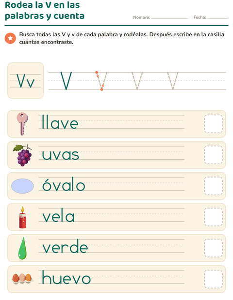 Vista previa de la hoja de La letra de la semana para jardín infantil