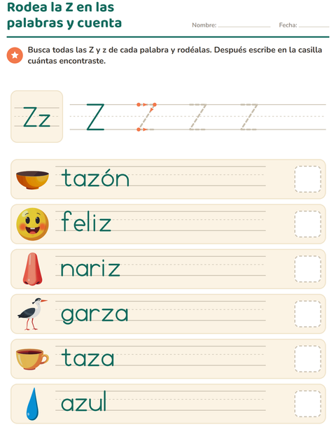 Vista previa de la hoja de La letra de la semana para jardín infantil