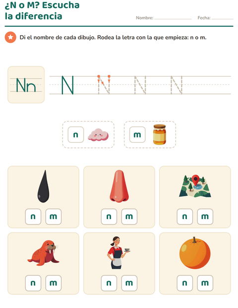 Vista previa de la hoja de La letra de la semana para jardín infantil