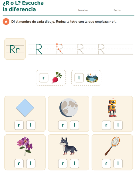 Vista previa de la hoja de La letra de la semana para jardín infantil