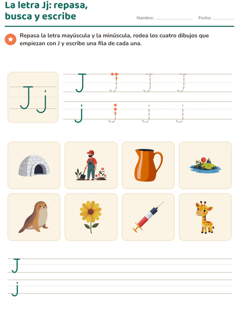 Vista previa de la hoja de La letra de la semana para jardín infantil