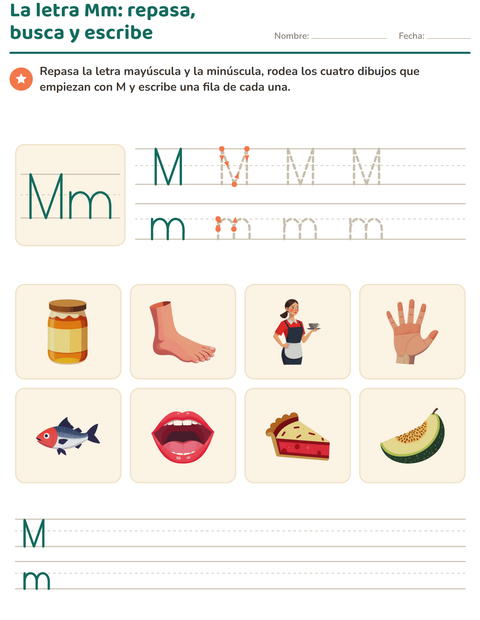 Vista previa de la hoja de La letra de la semana para jardín infantil