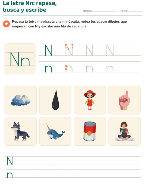Vista previa de la hoja de La letra de la semana para jardín infantil