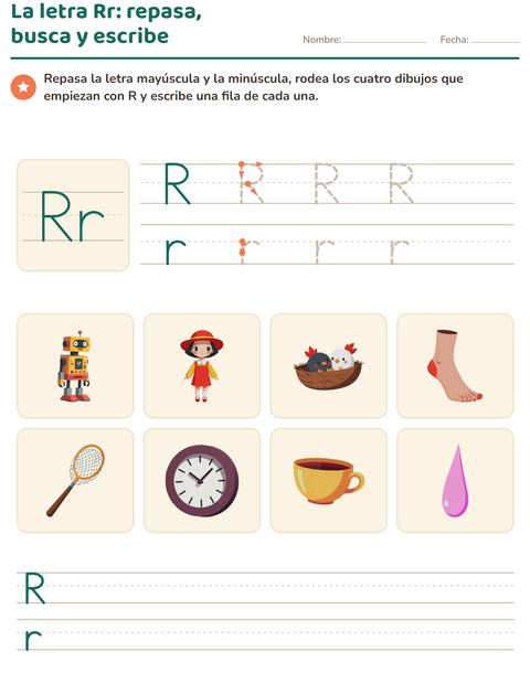 Vista previa de la hoja de La letra de la semana para jardín infantil