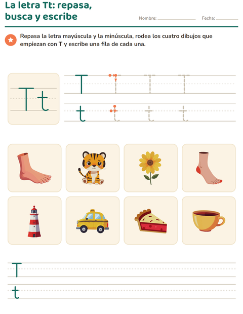 Vista previa de la hoja de La letra de la semana para jardín infantil