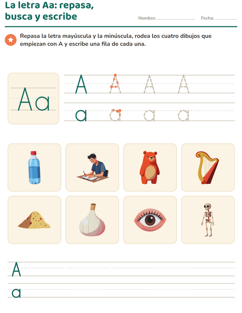 Vista previa de la hoja de La letra de la semana para jardín infantil