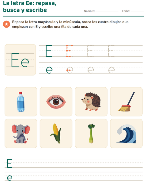 Vista previa de la hoja de La letra de la semana para jardín infantil