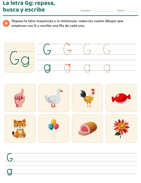 Vista previa de la hoja de La letra de la semana para jardín infantil