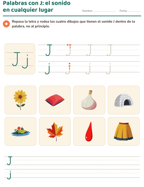 Vista previa de la hoja de La letra de la semana para jardín infantil