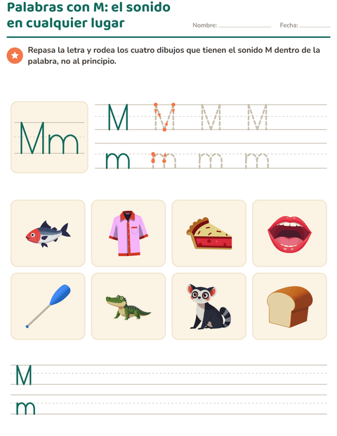 Vista previa de la hoja de La letra de la semana para jardín infantil