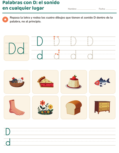 Vista previa de la hoja de La letra de la semana para jardín infantil